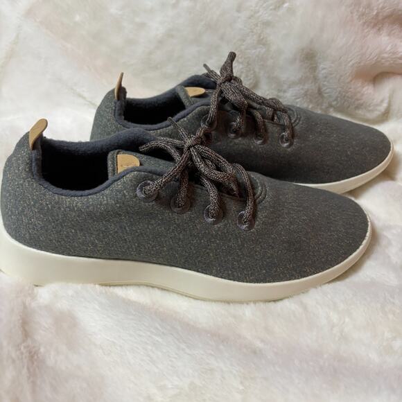 Allbirds Wool Runner Mizzle Light Gray White Comfort Shoes Sneakers Men's Size 9 - Picture 3 of 7